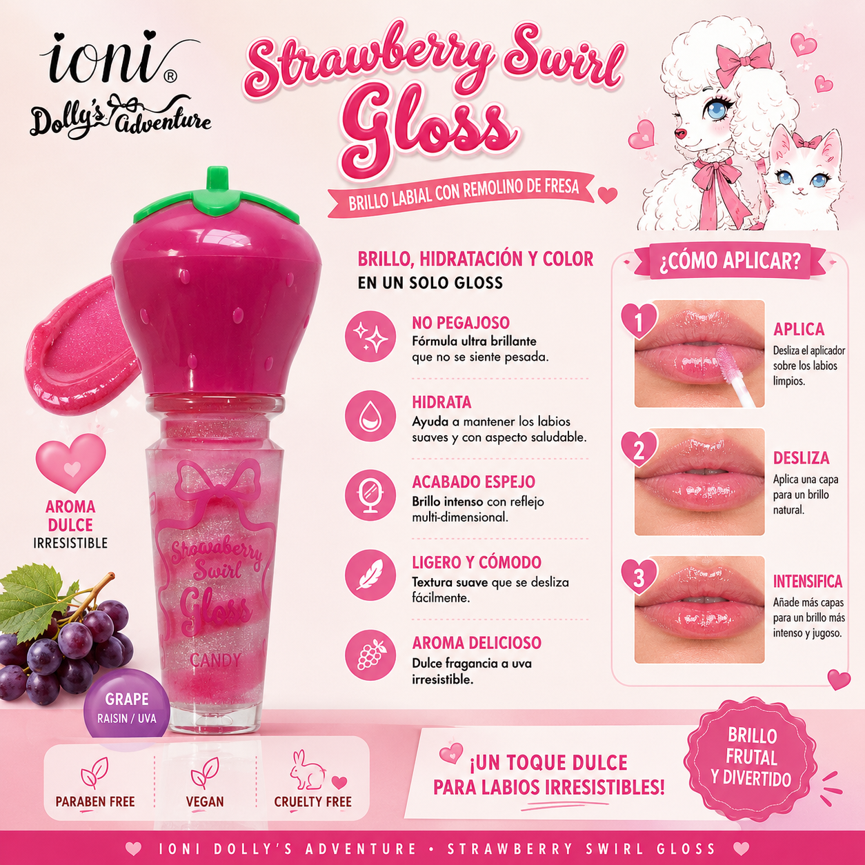 IONI Dolly’s Adventure – Strawberry Swirl Gloss (Grape)