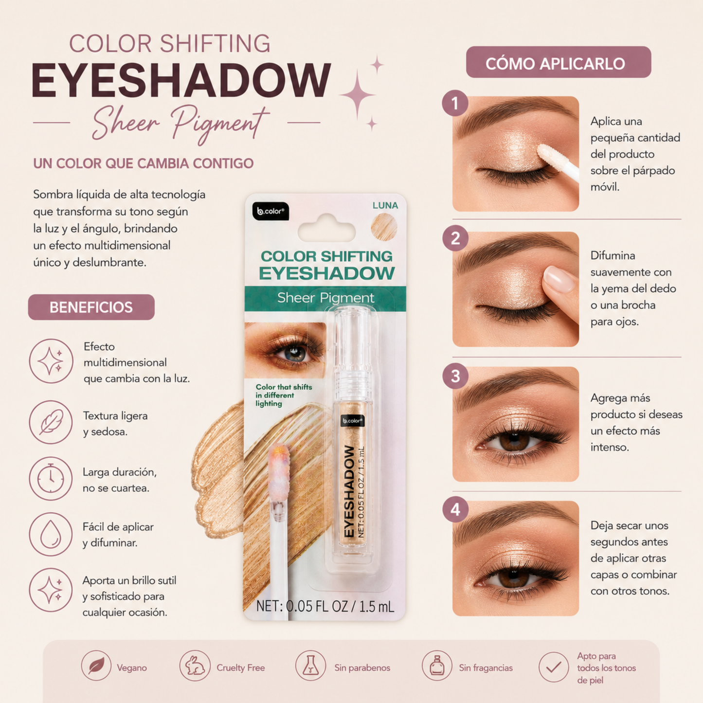 Color Shifting Eyeshadow – Sheer Pigment (LUNA)