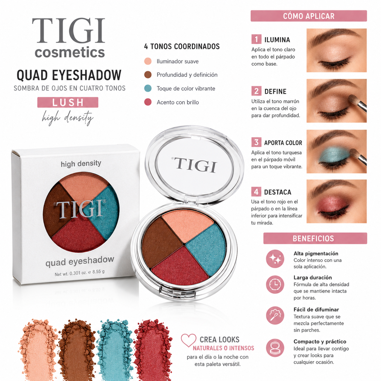 TIGI Cosmetics Quad Eyeshadow – Lush