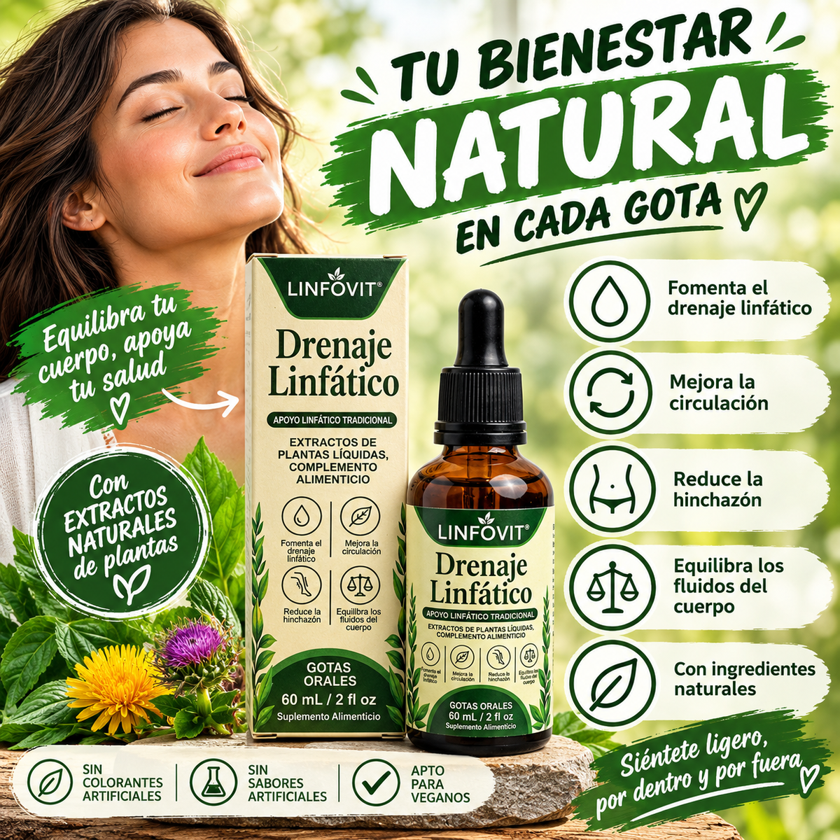 Linfovit Drenaje Linfático — Gotas Orales