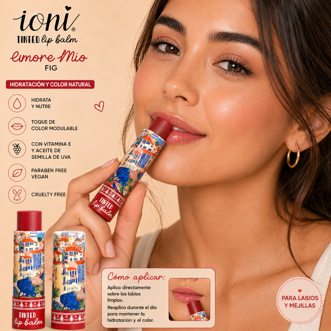 IONI Tinted Lip Balm – Amore Mio (FIG)