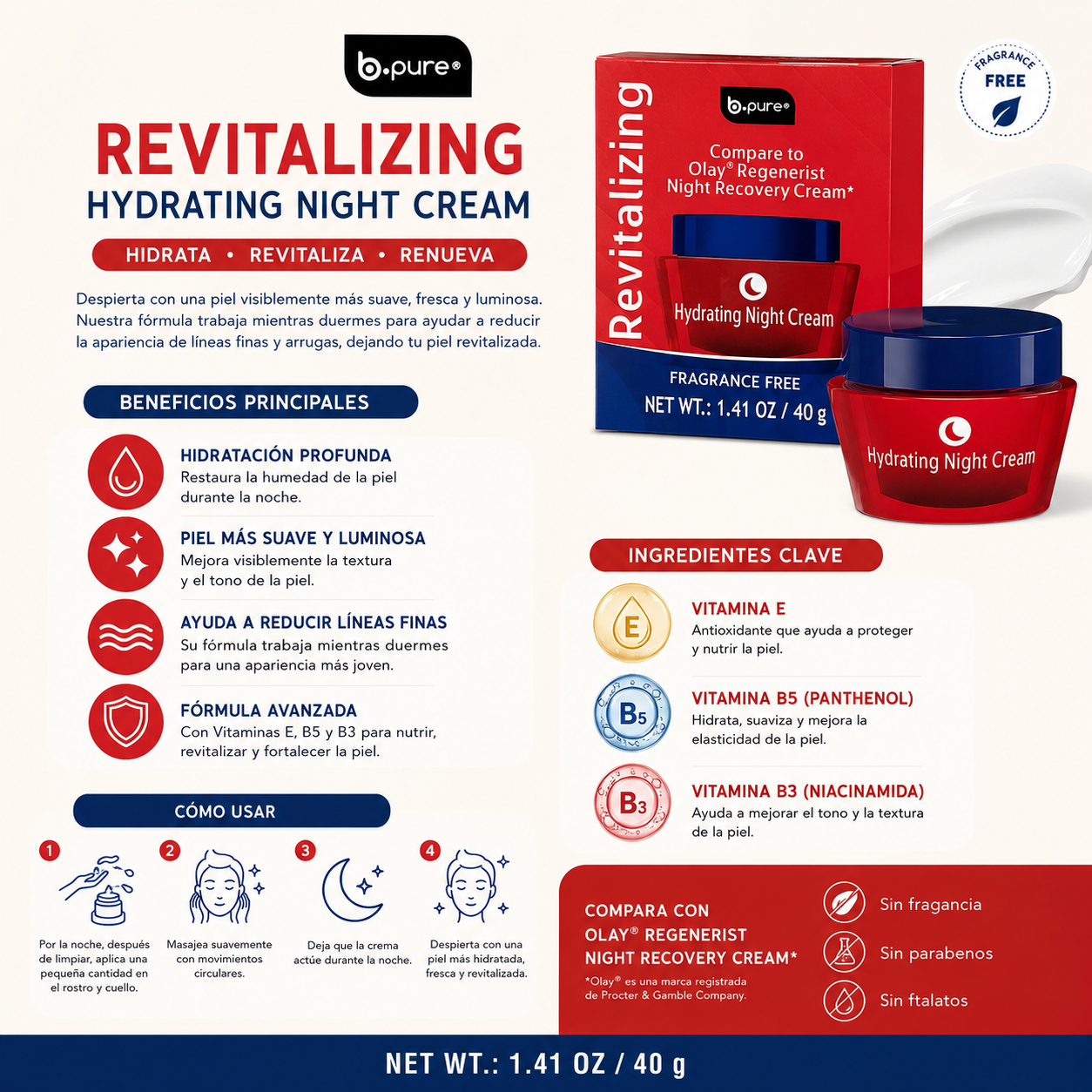 B.PURE Hydrating Night Cream (Revitilizing)