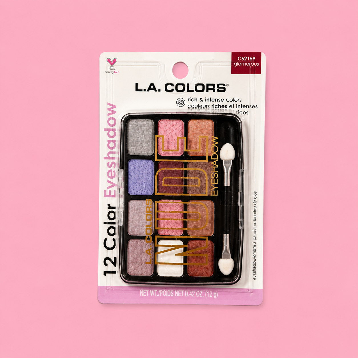 L.A. COLORS 12 Color Eyeshadow (Glamorous)
