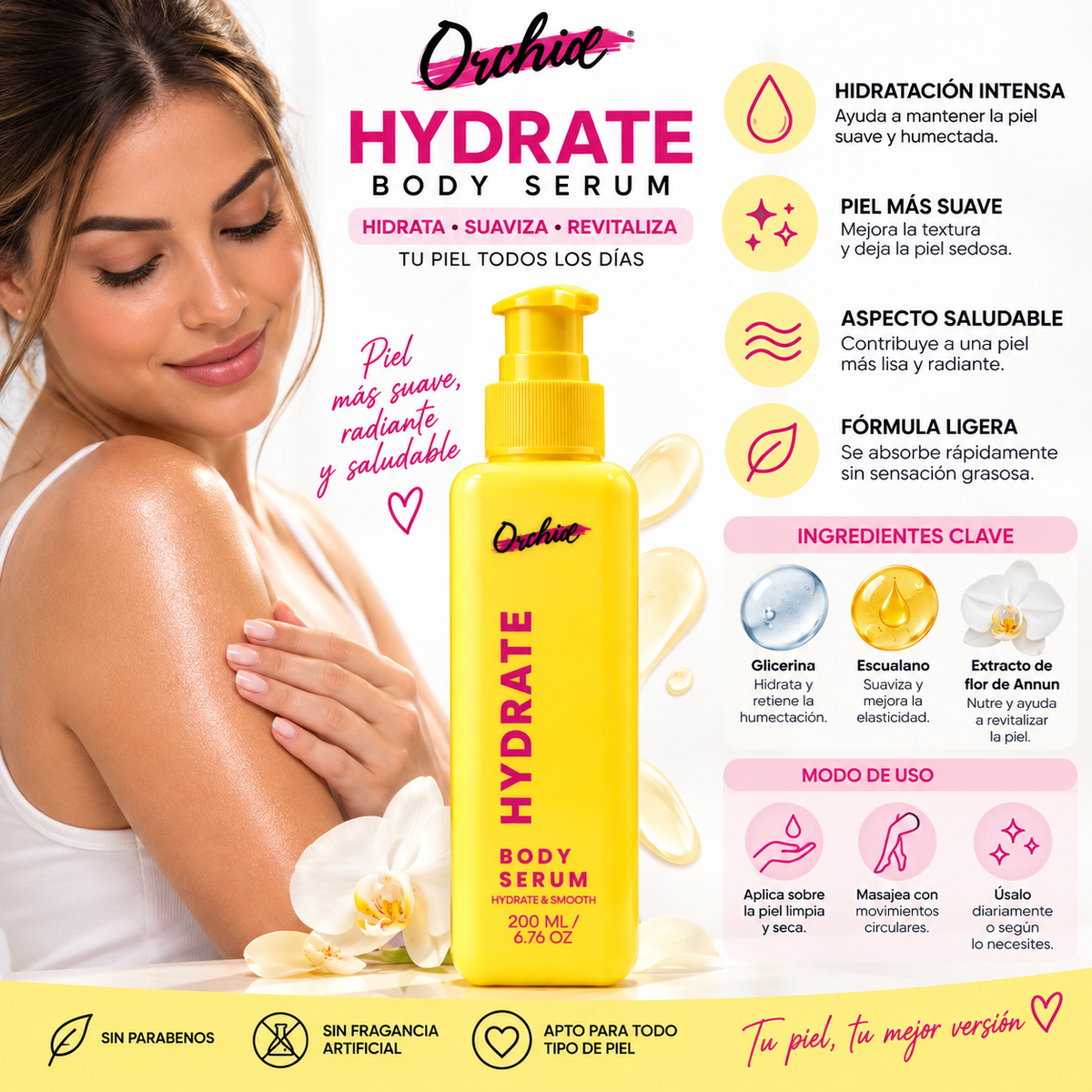 ORCHID, Crema Serum Hidratante
