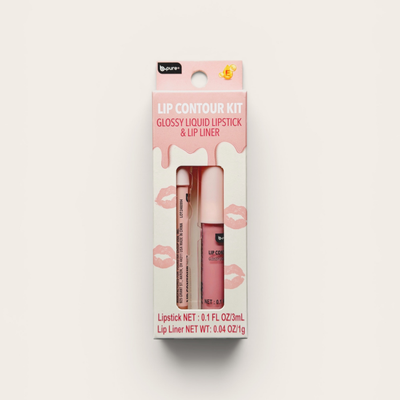 b.pure Lip Contour Kit – Glossy Liquid Lipstick & Lip Liner
