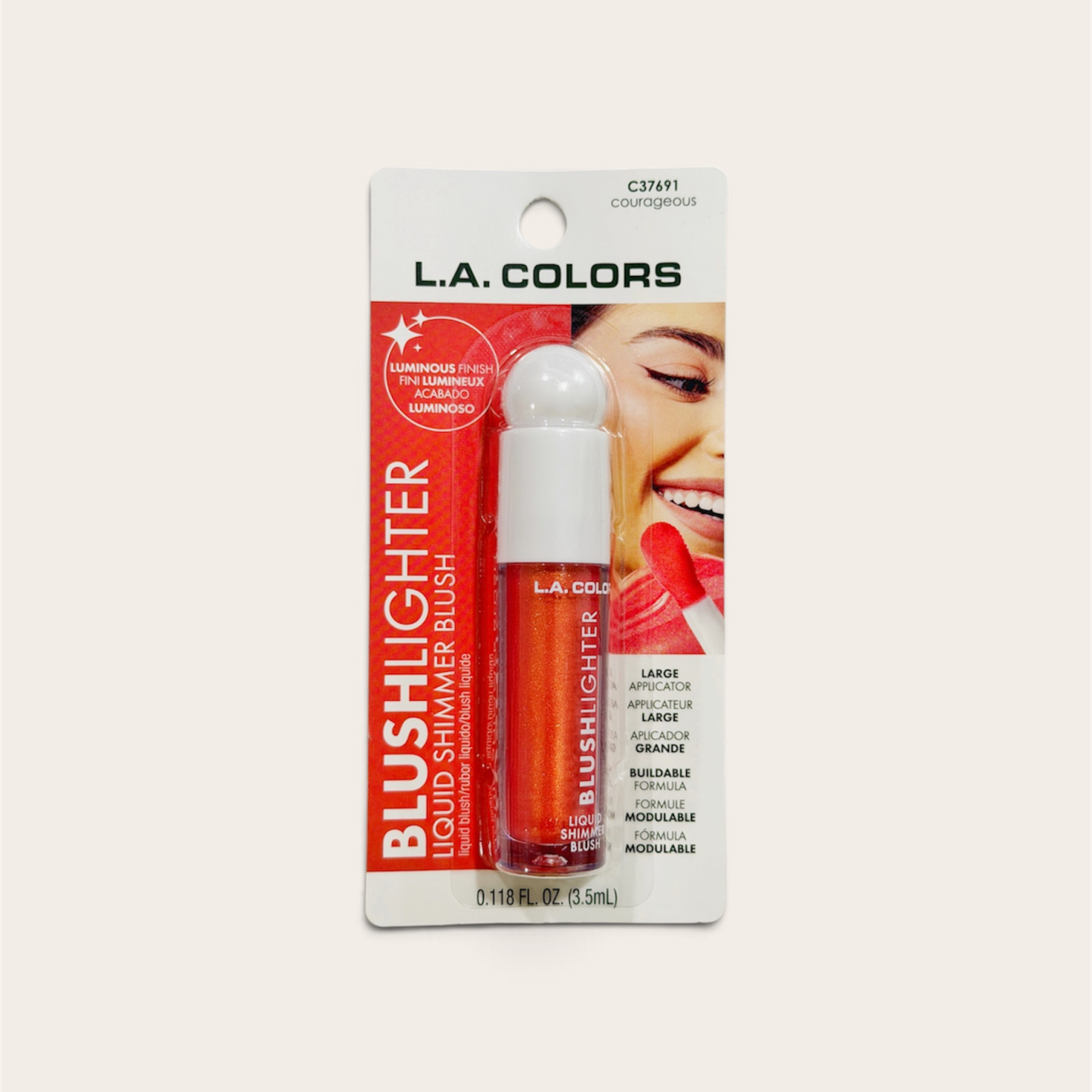 L.A. COLORS Blushlighter Liquid Shimmer Blush (Courageous)
