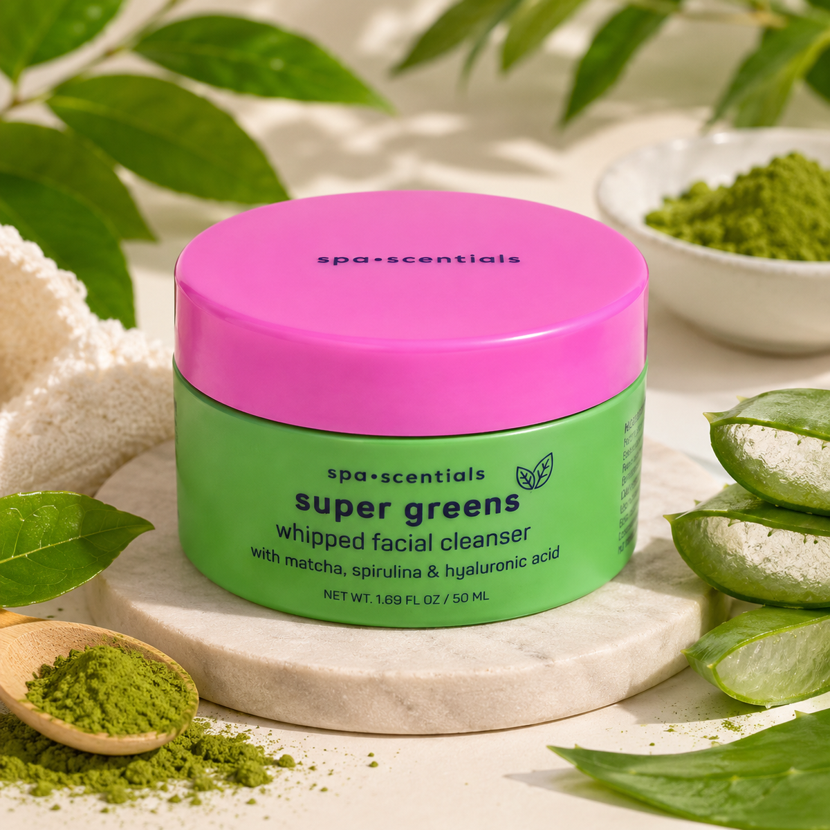 SPA ESSENTIALS, Limpiador Facial, Super Green