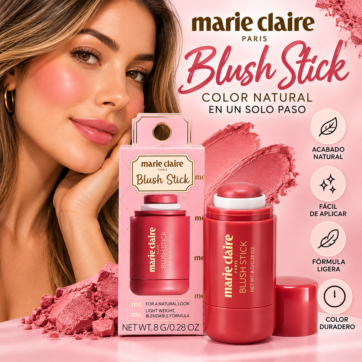 MARIE CLAIRE, Rubor en Barra (Soft Mauve)