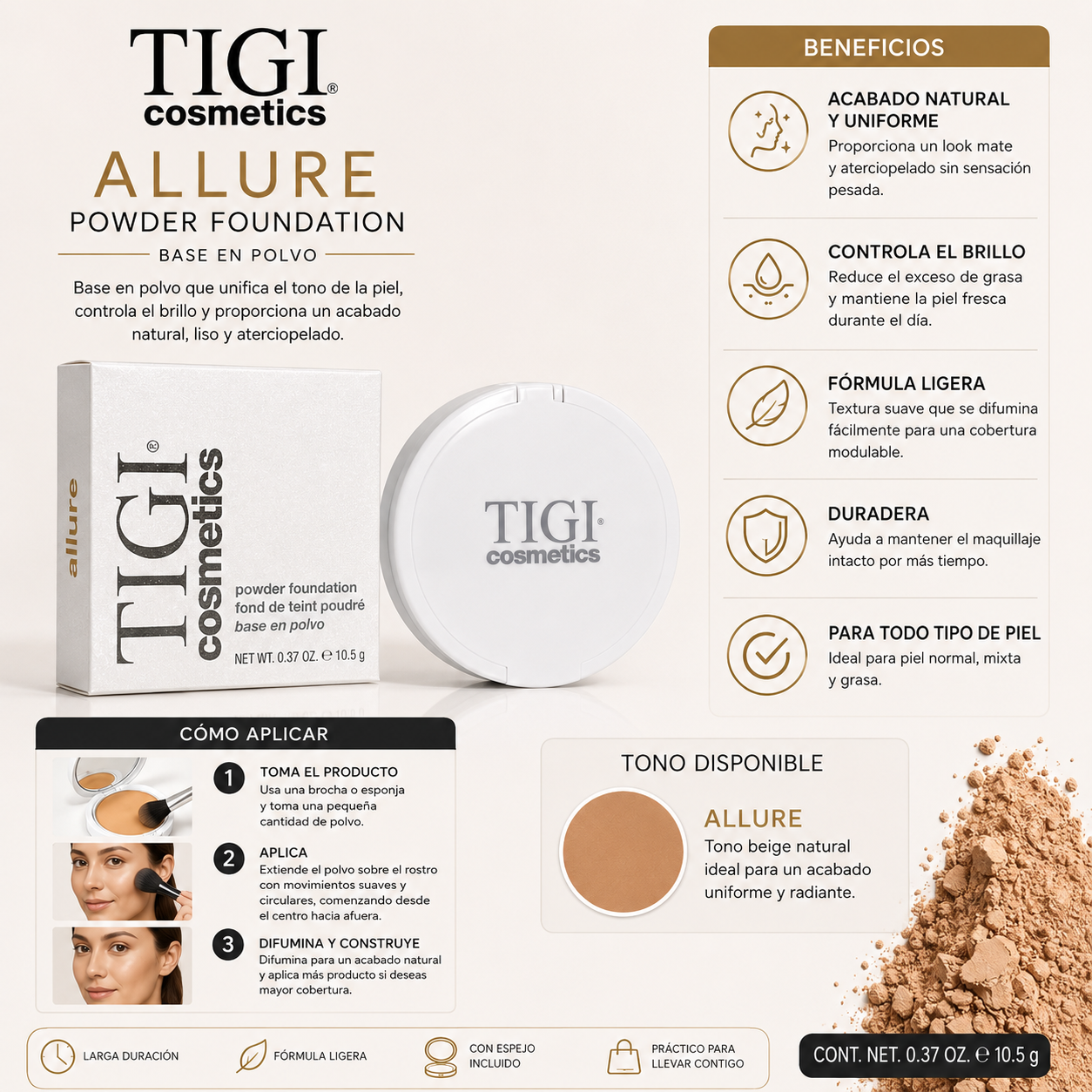 TIGI Cosmetics Powder Foundation – Allure