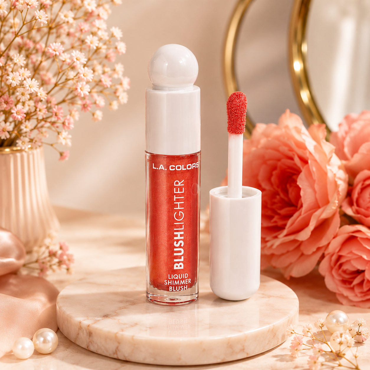 L.A. COLORS Blushlighter Liquid Shimmer Blush (Courageous)