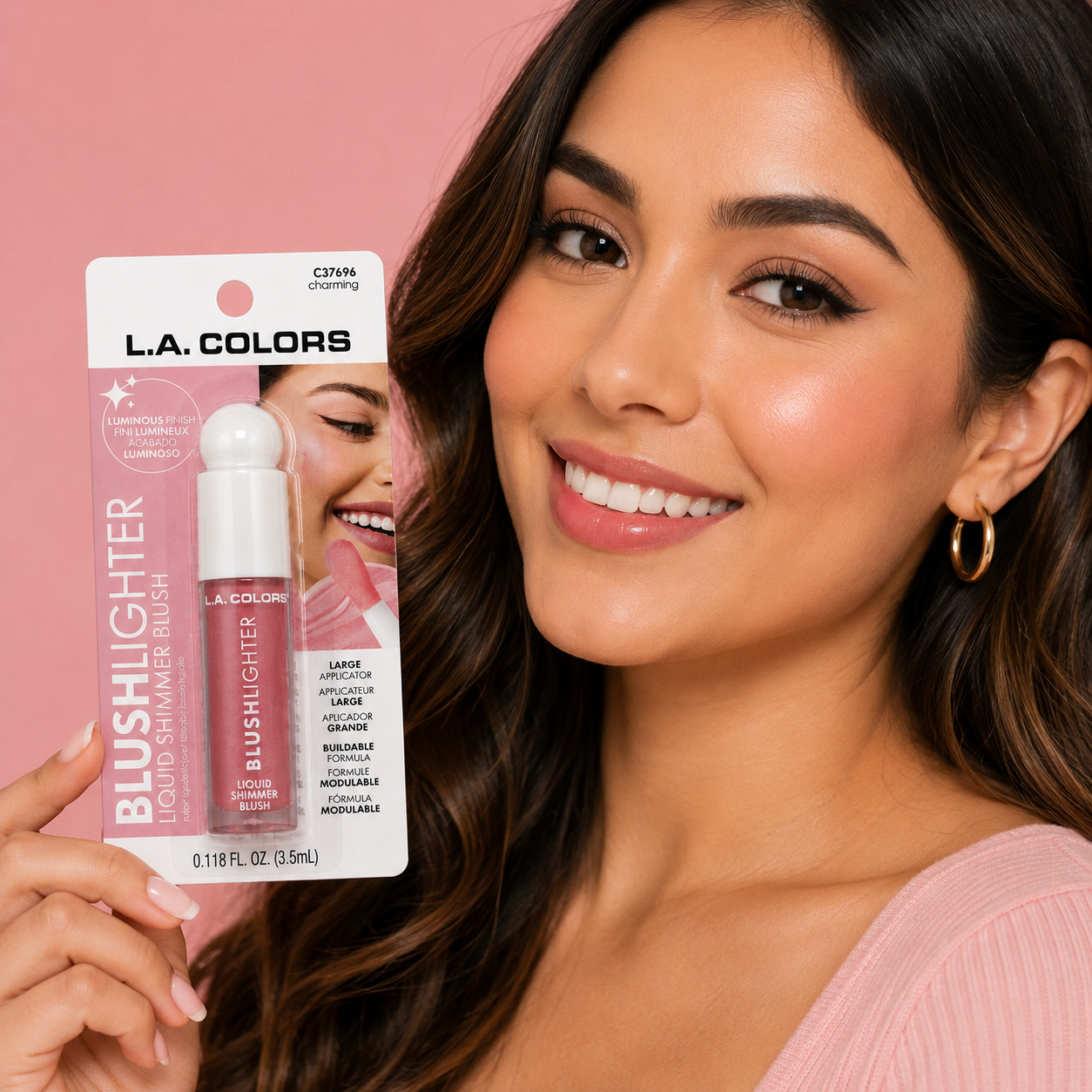 L.A. COLORS Blushlighter – Liquid Shimmer Blush (Charming)