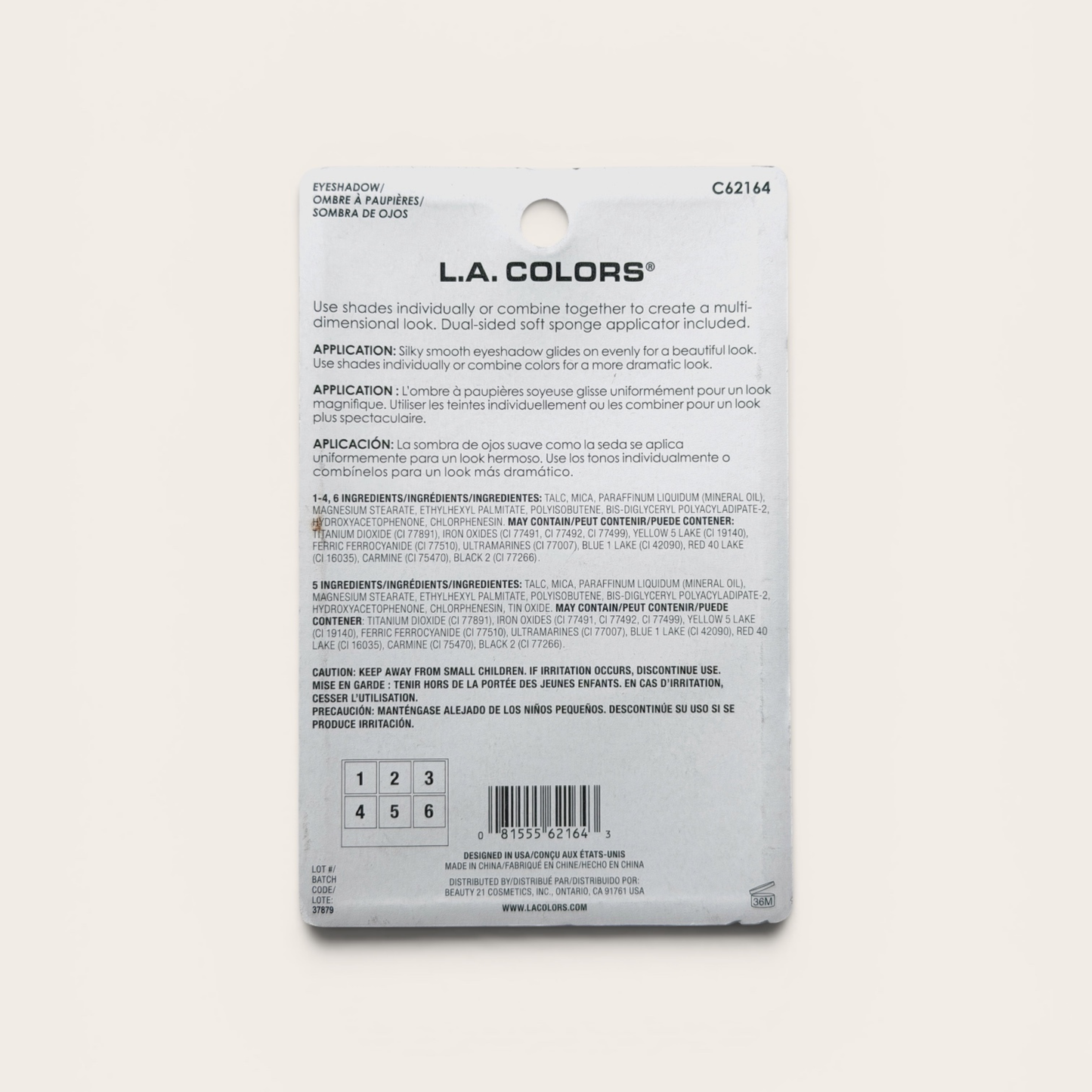 L.A. COLORS 6 Color Eyeshadow – Tono Playful