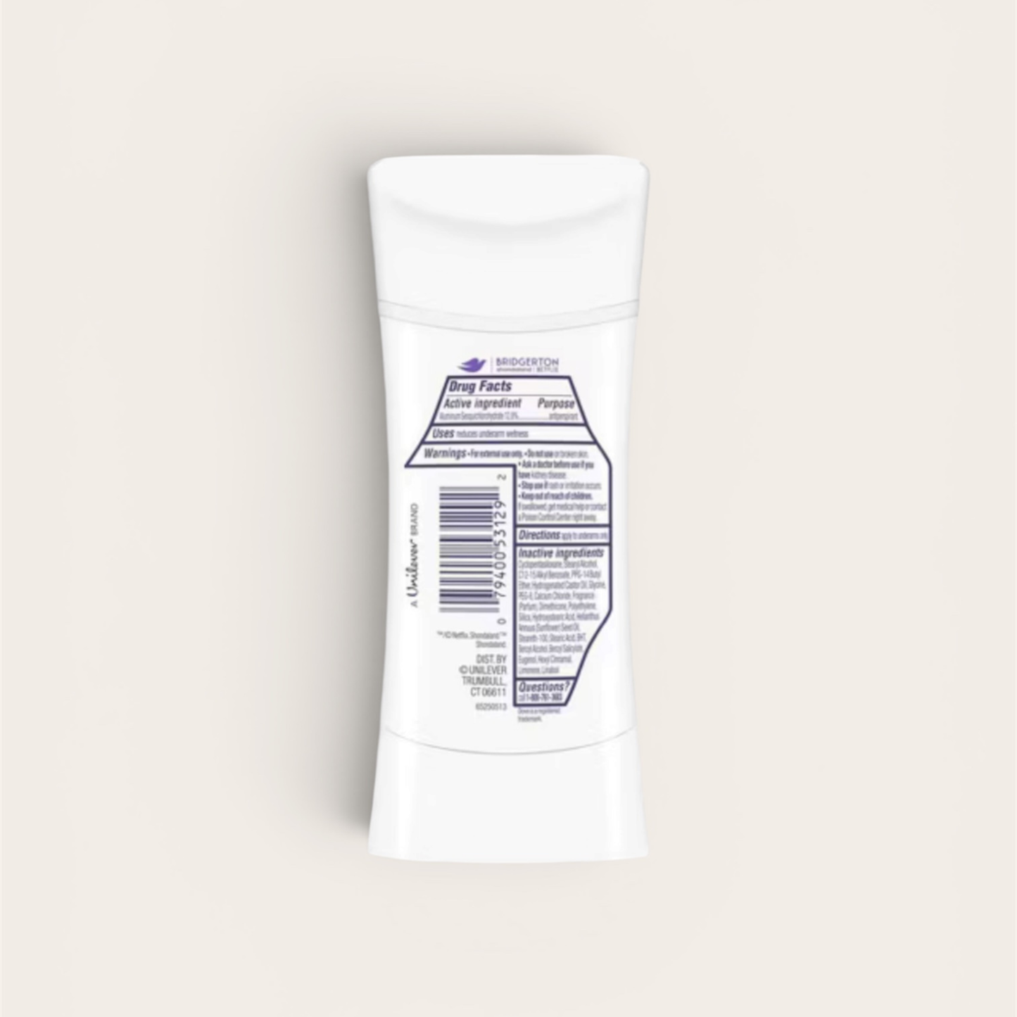 Dove Beauty Limited Edition Bridgerton Antiperspirant & Deodorant Stick - Whispering Wisteria - Orchids & Champagne Scent - 2.6oz