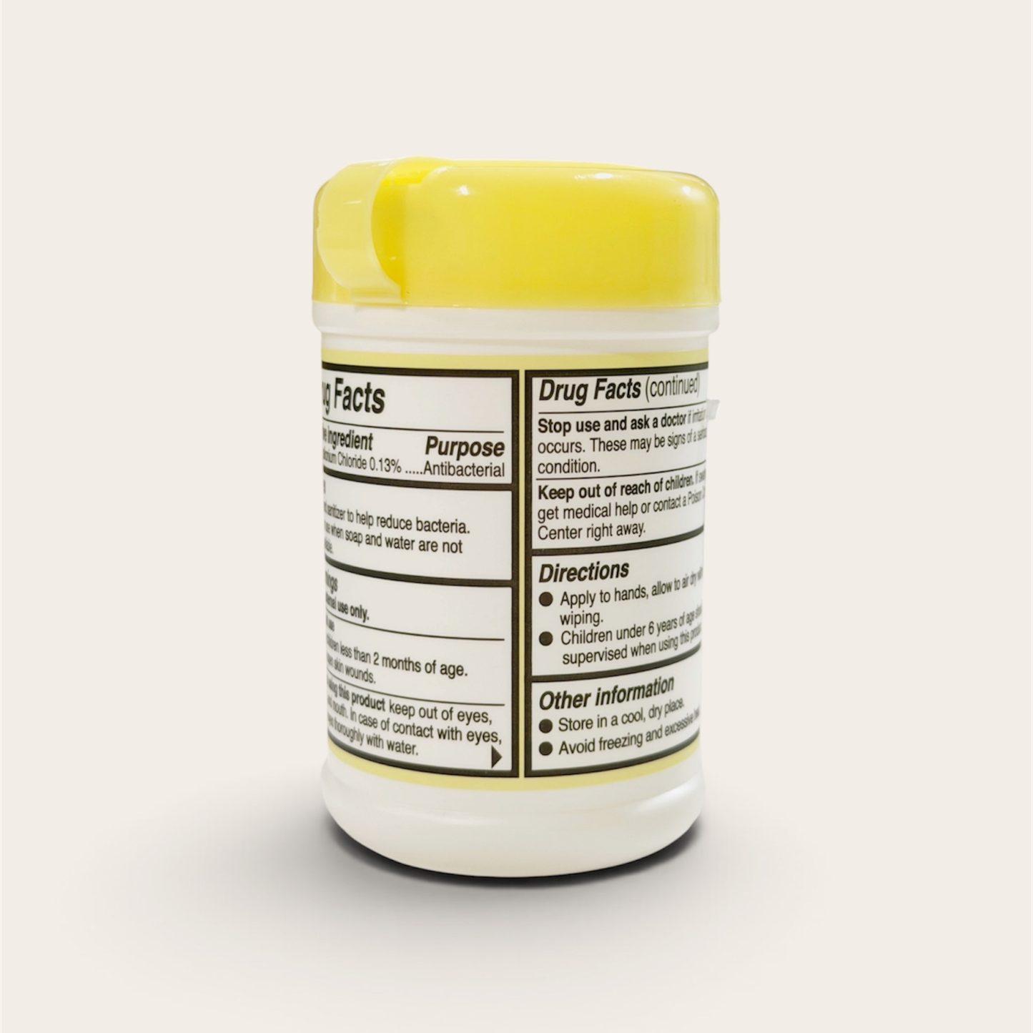 Biopure Anti-Bacterial Hand Wipes con Aloe y Vitamina E