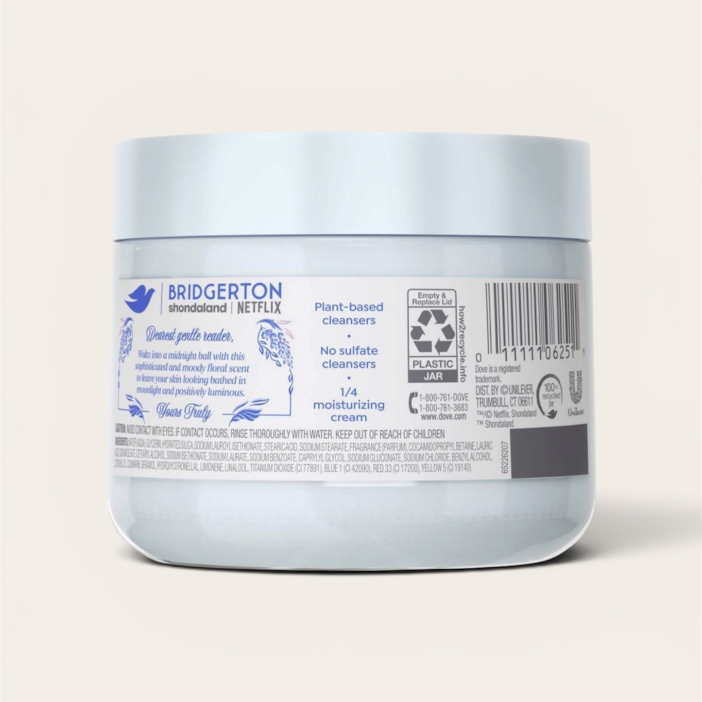 Dove Beauty Limited Edition Bridgerton Body Scrub - Moonlit Masquerade - Hydrangea & White Wisteria Scent - 15oz