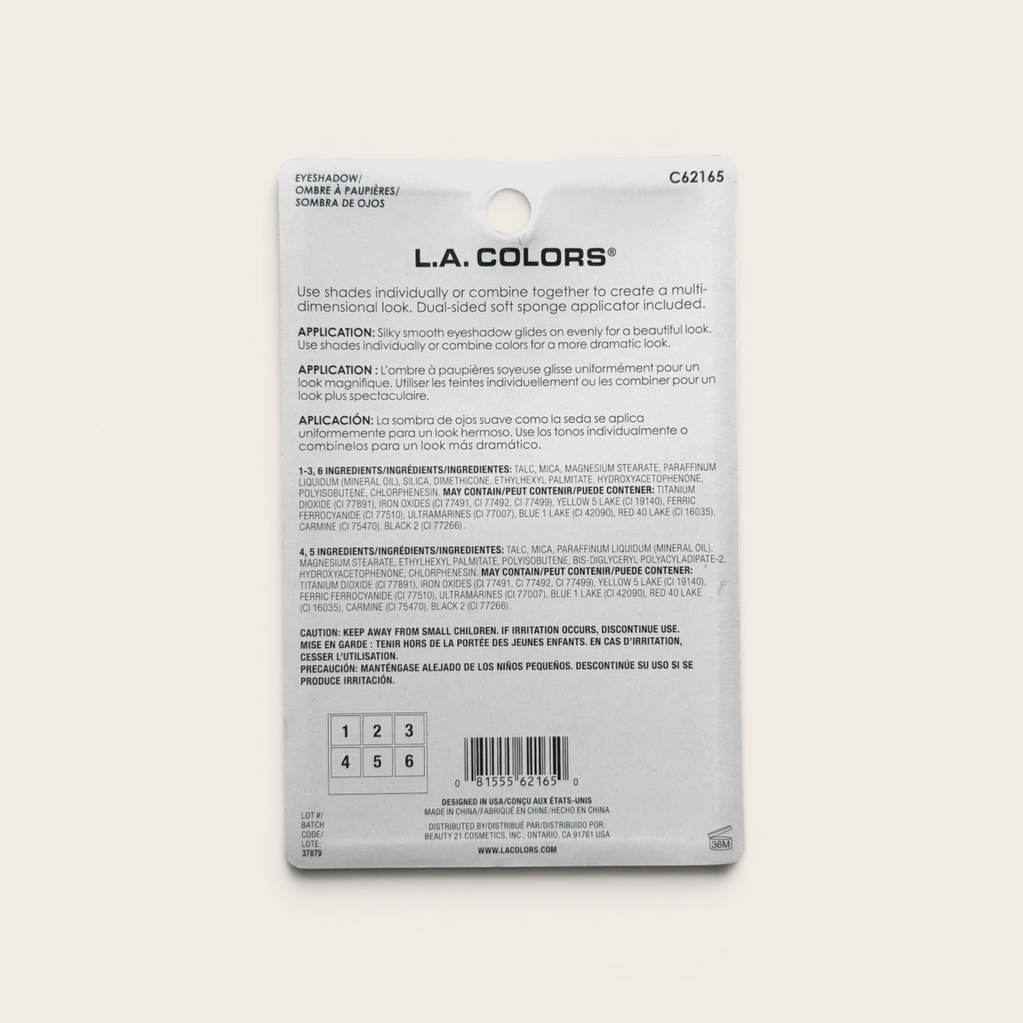 L.A. COLORS 6 Color Eyeshadow – Tono Haute