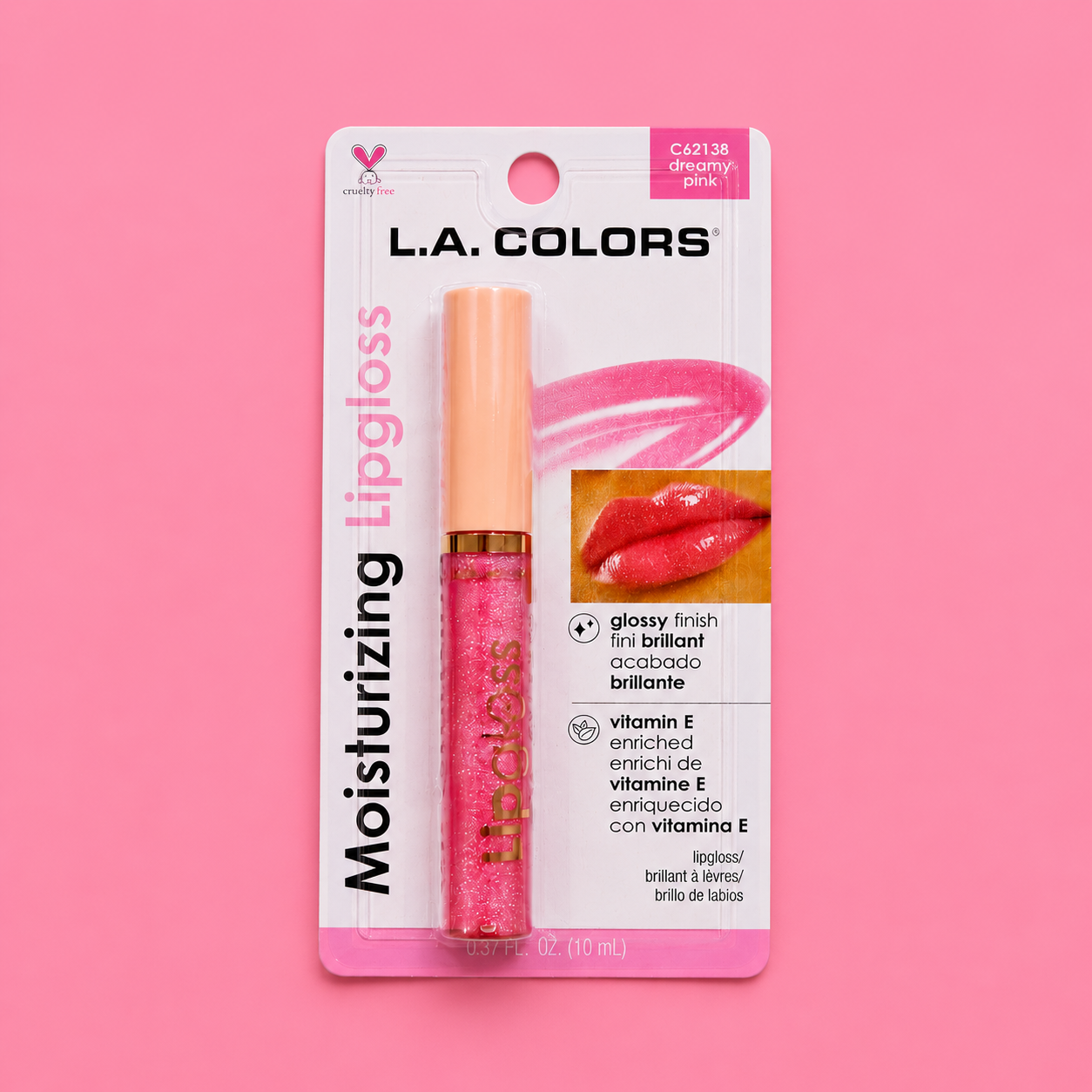 L.A. COLORS Moisturizing Lip Gloss – Dreamy Pink