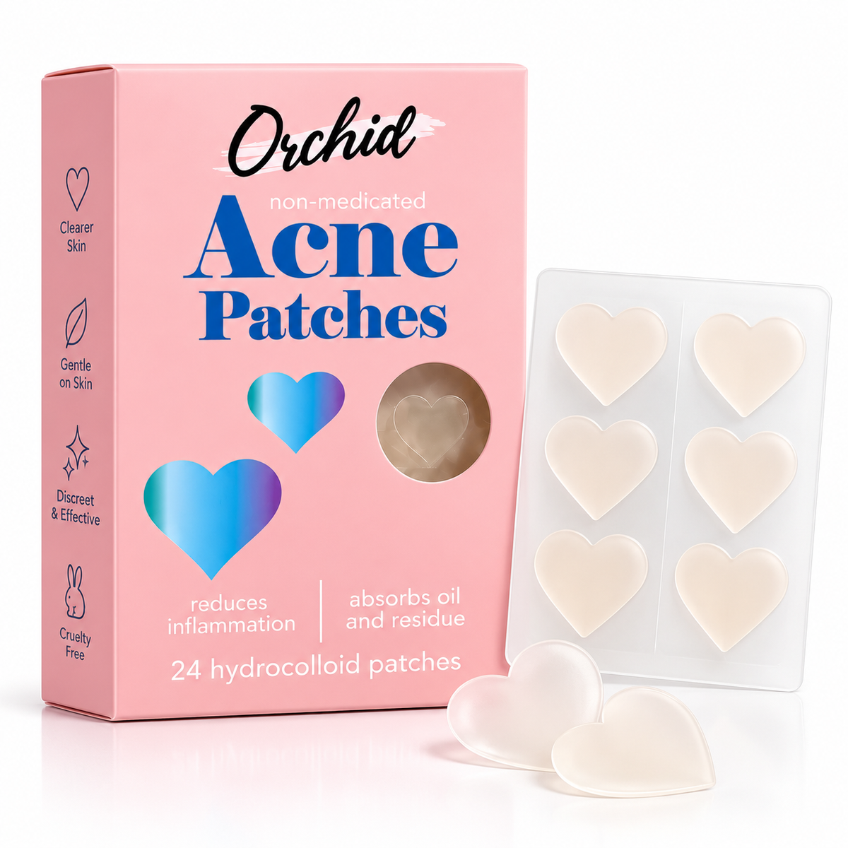 ORCHID, Parches para el acne (Corazones)