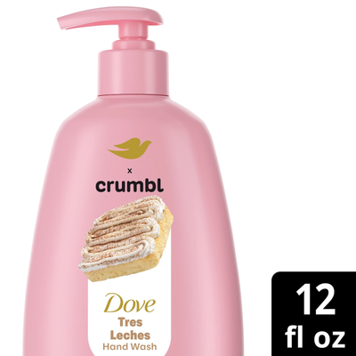 Dove & Crumbl Limited Edtion Liquid Hand Soap Tres Leches Cleanses & Nourishes Hands ,12 Fl oz