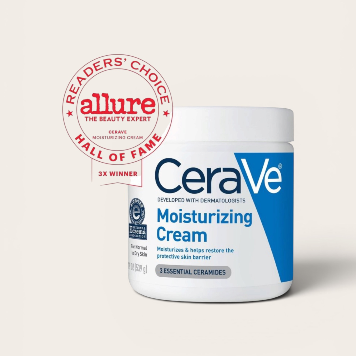 CeraVe Moisturizing Cream, Face & Body Moisturizer for Normal to Very Dry Skin, 16 oz