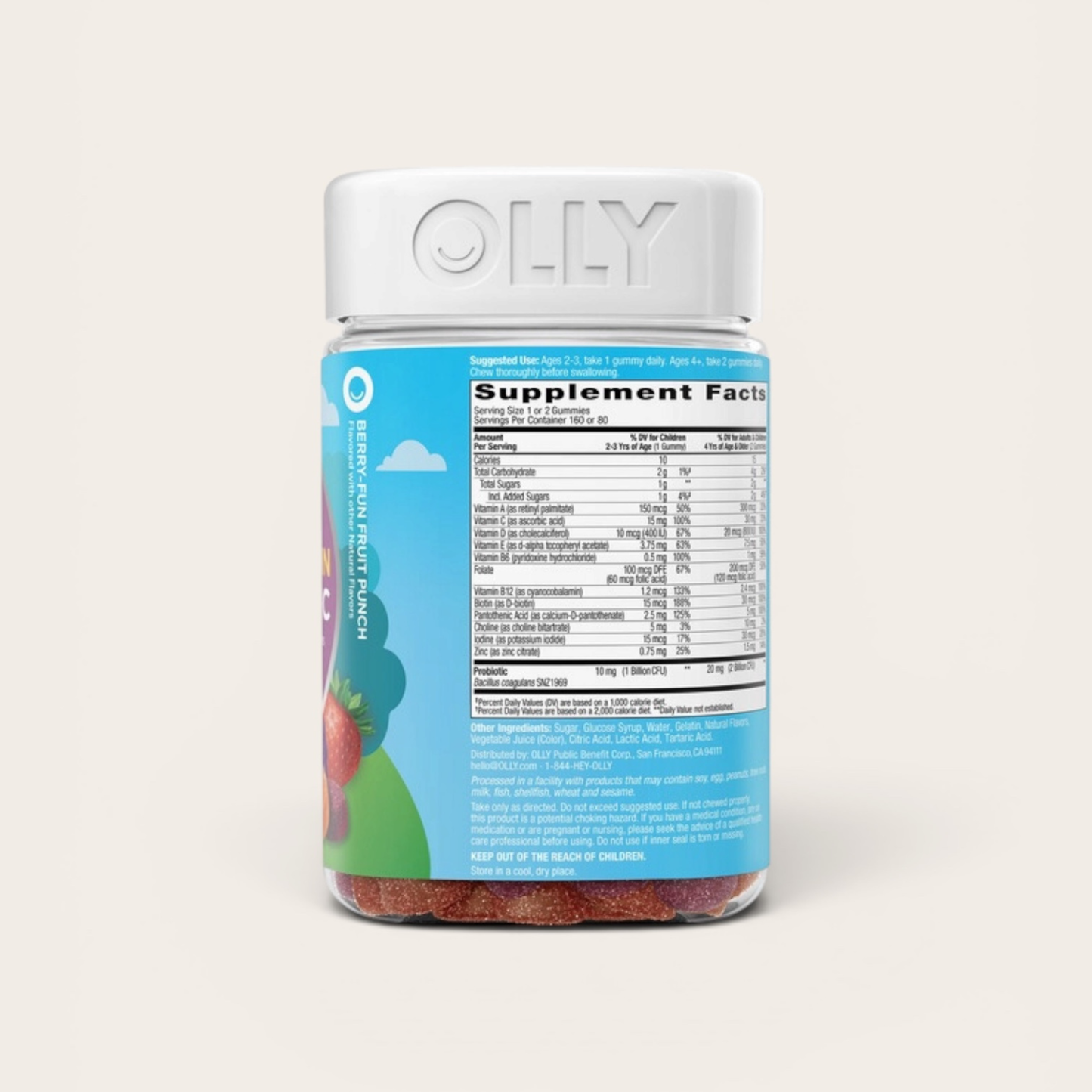 OLLY Kids Multivitamin & Probiotic, 160 Gummies