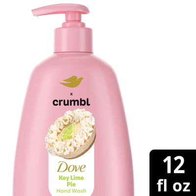 Dove & Crumbl Limited Edition Liquid Hand Soap Key Lime Pie Cleanses & Nourishes Hands, 12 fl oz