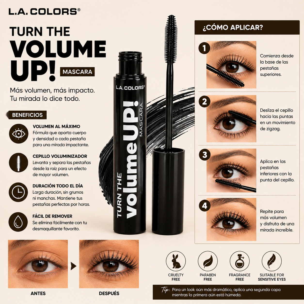 L.A. COLORS Turn The Volume Up! Mascara