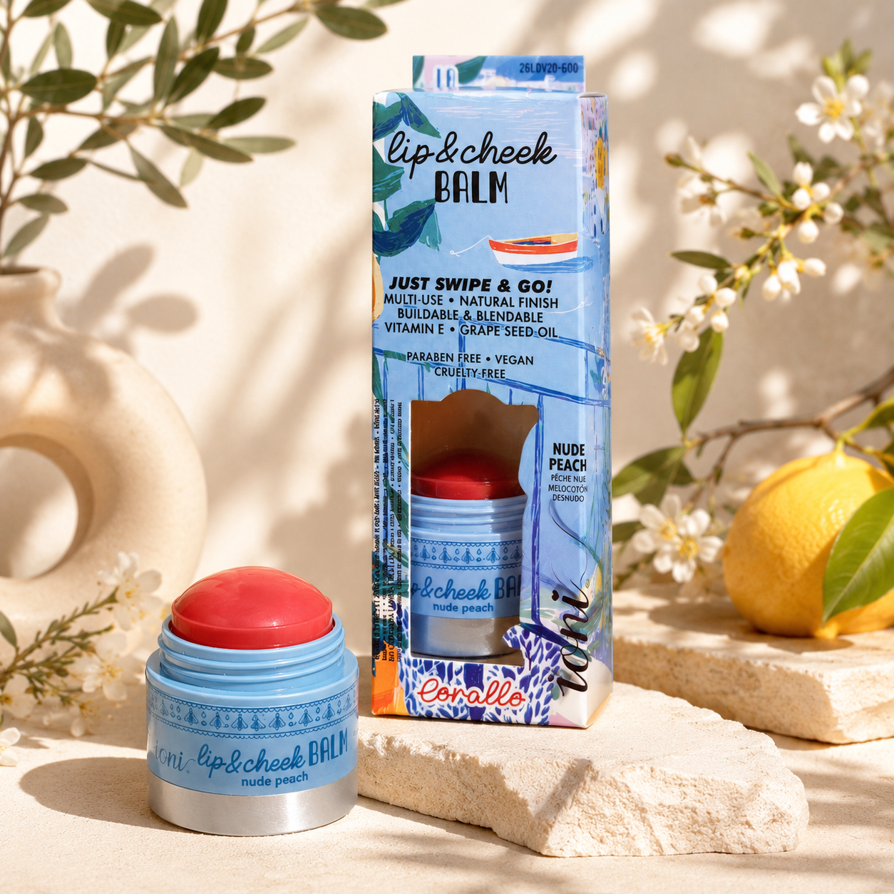IONI Lip & Cheek Balm - Corallo -  (Nude Peach)