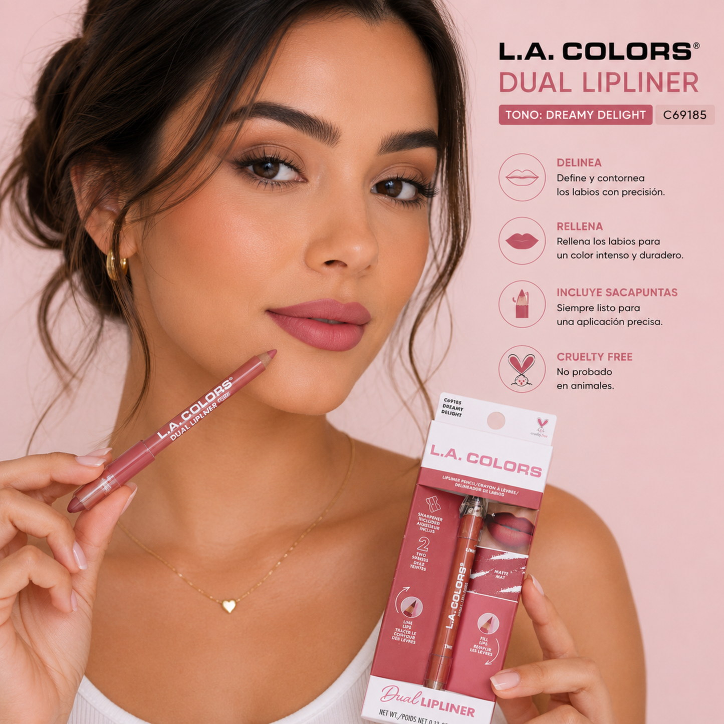 L.A. COLORS Dual Lipliner – Tono Dreamy Delight