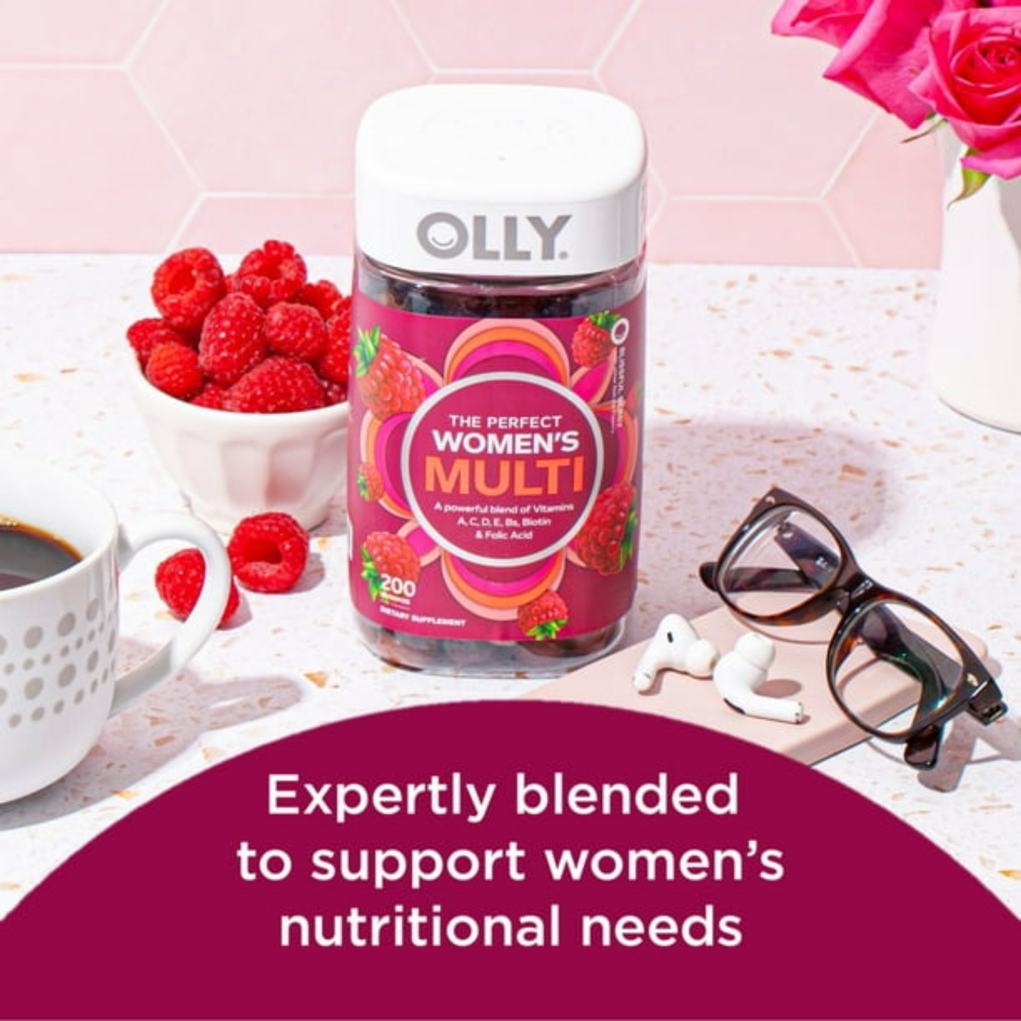 OLLY Women's Multivitamin Gummy, 200 Gummies