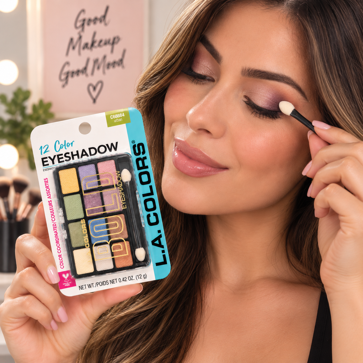 L.A. COLORS, 12 Paleta de Sombras (Urban)