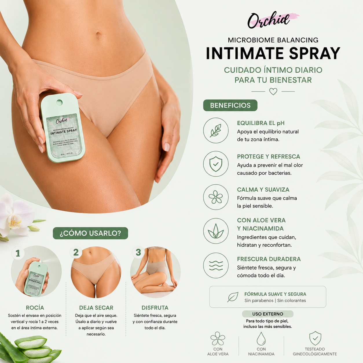 Orchid Microbiome Balancing Intimate Spray – 50 ml