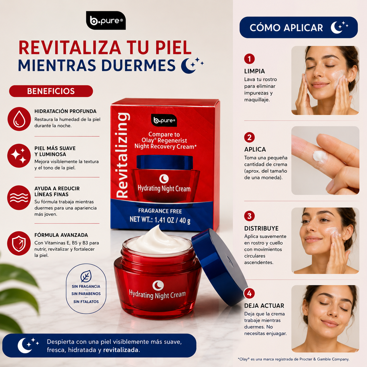 B.PURE Hydrating Night Cream (Revitilizing)