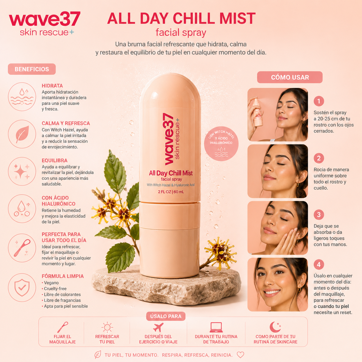 Wave37 Skin Rescue+ All Day Chill Mist
