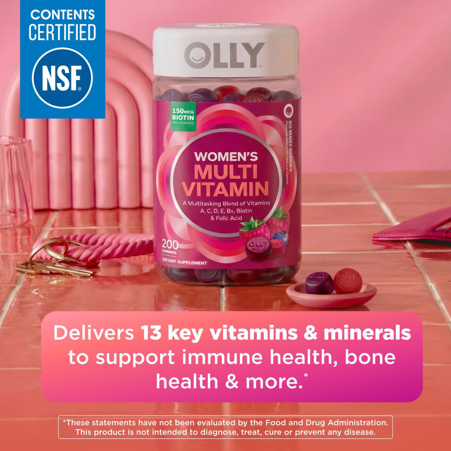 OLLY Women's Multivitamin Gummy, 200 Gummies