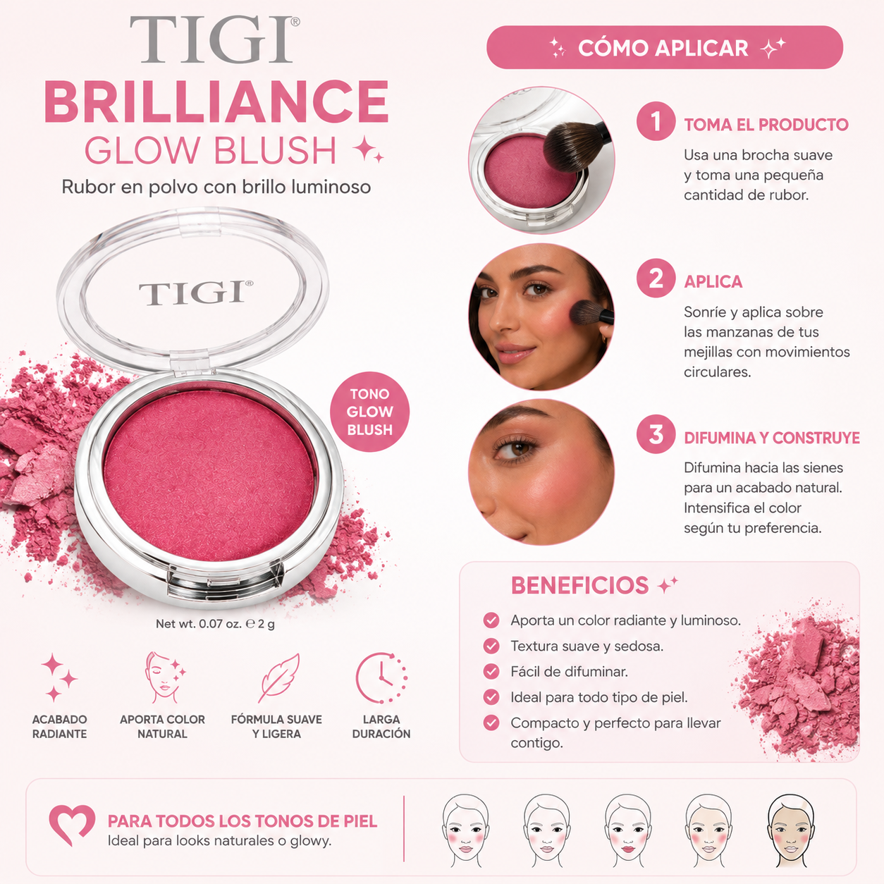 TIGI Cosmetics Brilliance Glow Blush