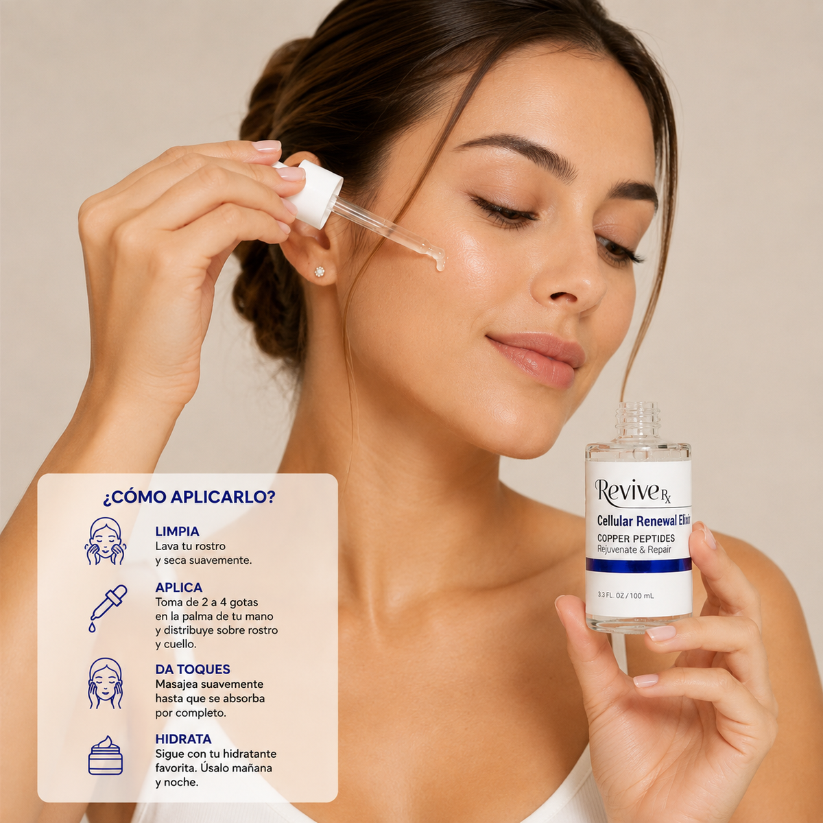 REVIVE Rx, Serum de Peptidos de Cobre