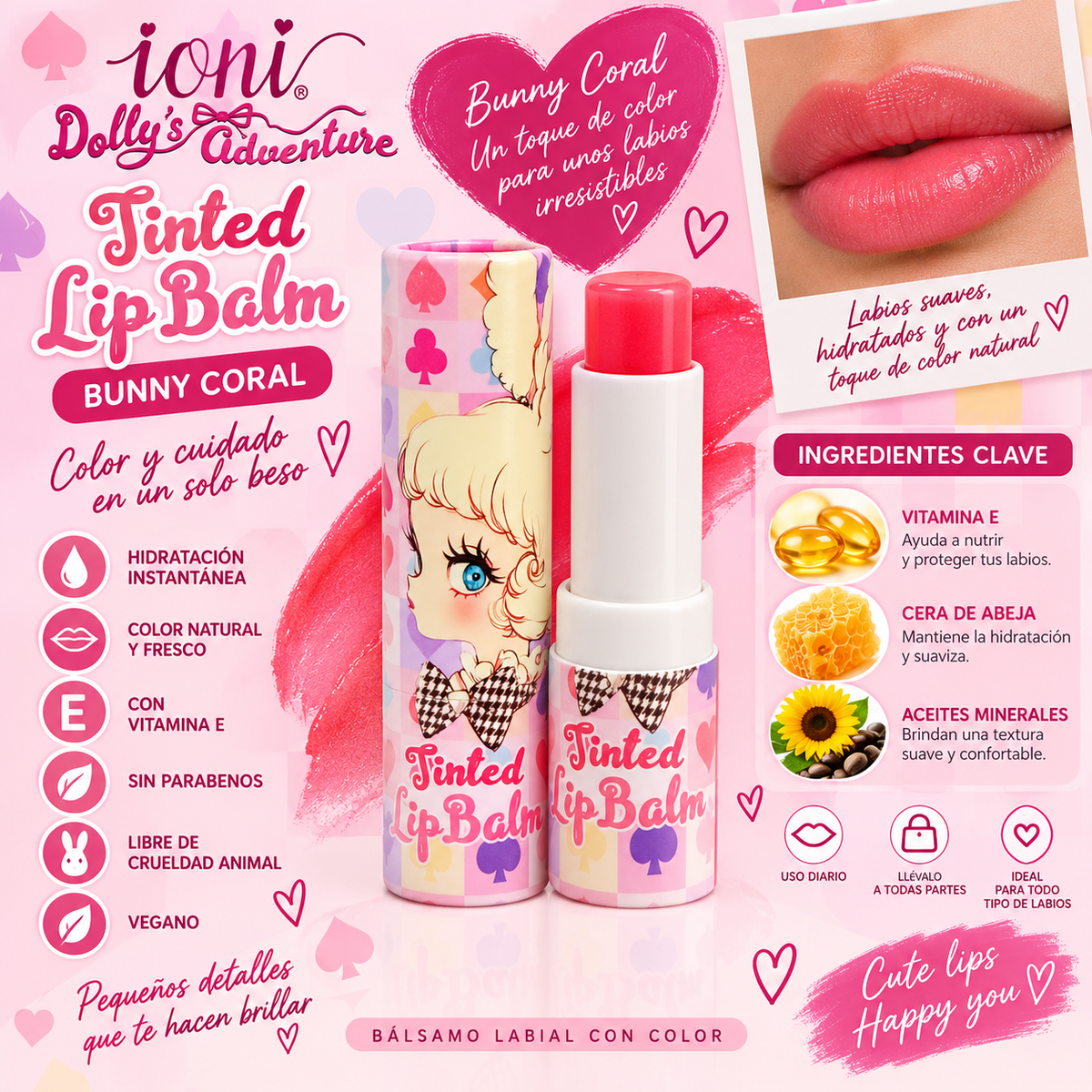 IONI, Balsamo de Labios (Bunny Coral)