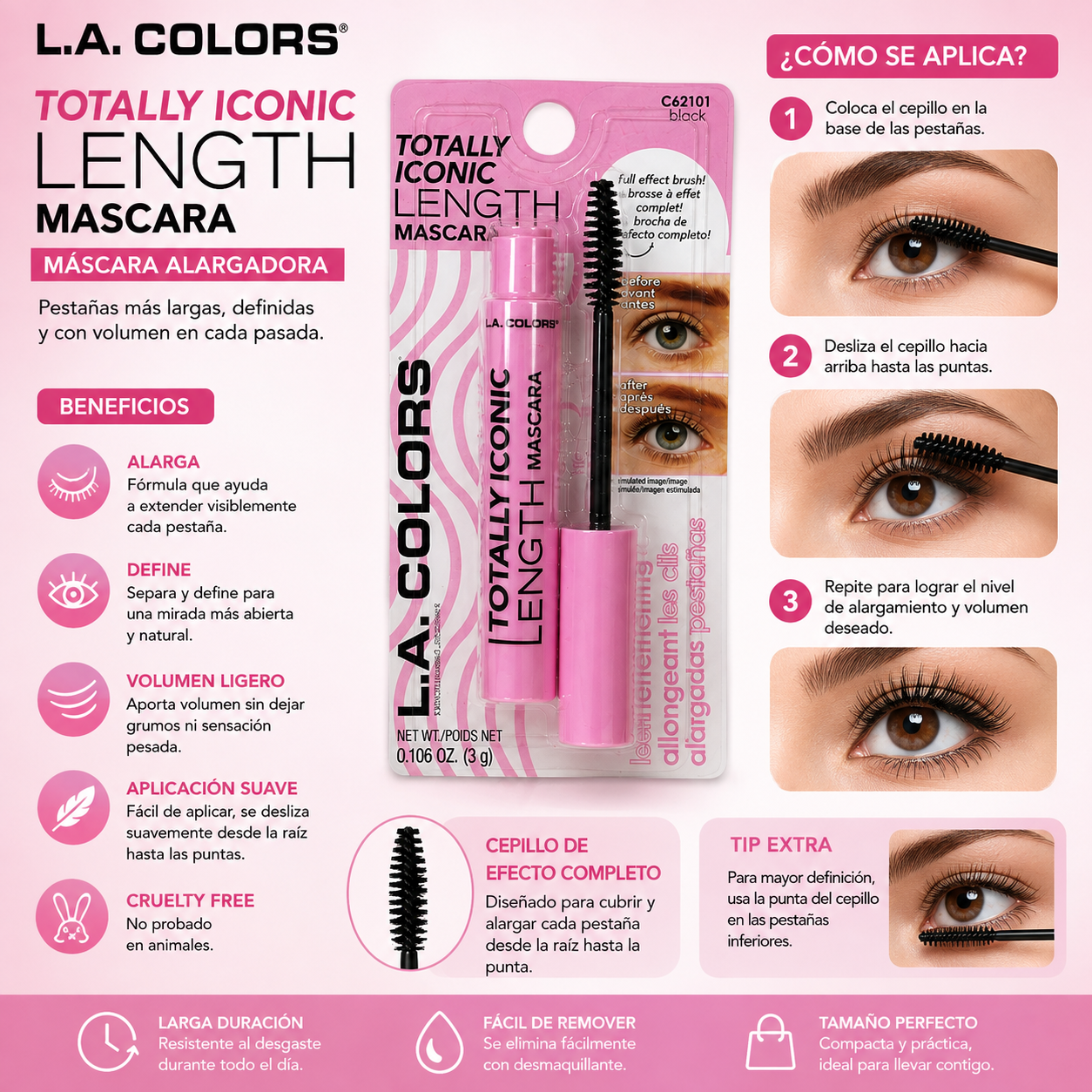 L.A. COLORS Totally Iconic Length Mascara