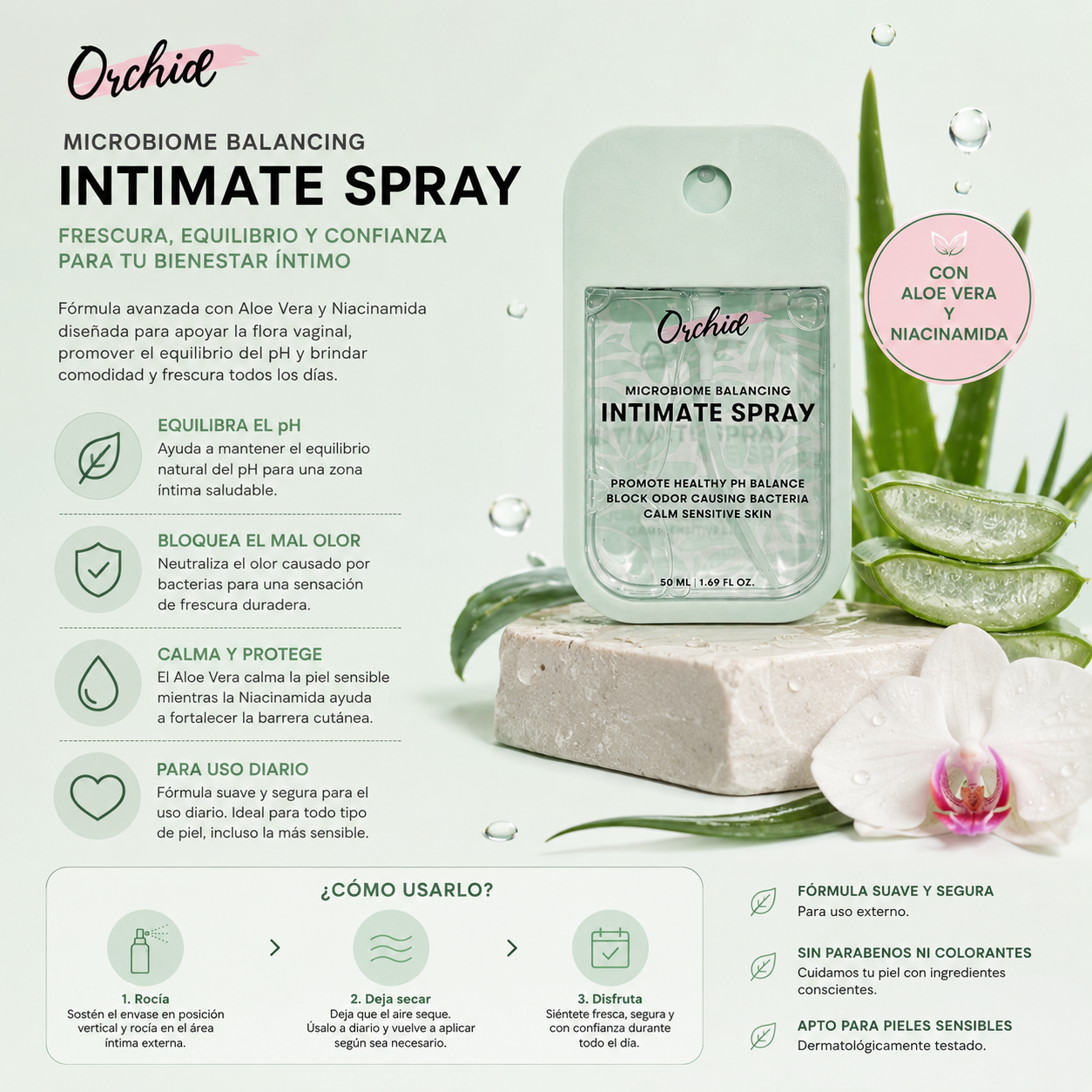 Orchid Microbiome Balancing Intimate Spray – 50 ml