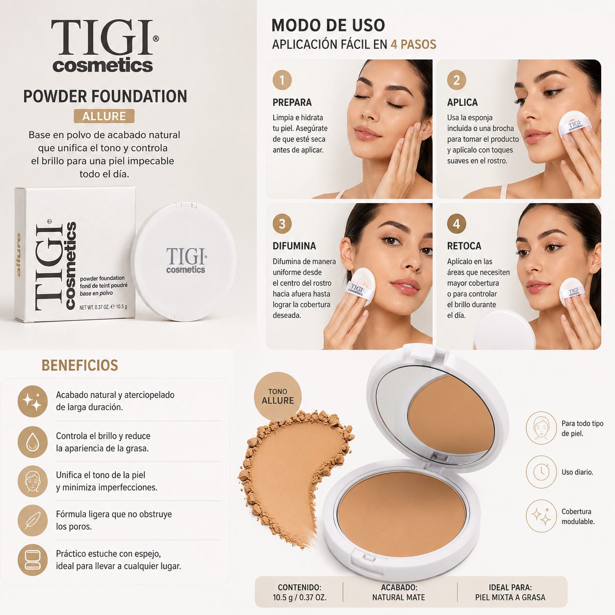 TIGI Cosmetics Powder Foundation – Allure