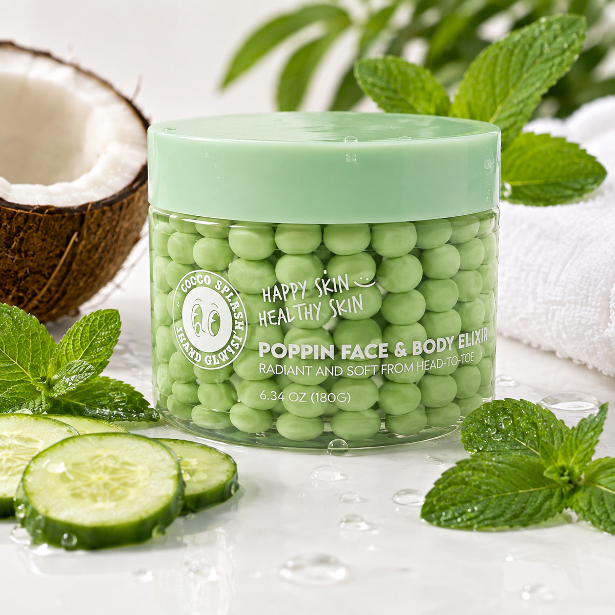 HAPPY SKIN, Gel Facial (Coconut Pop)