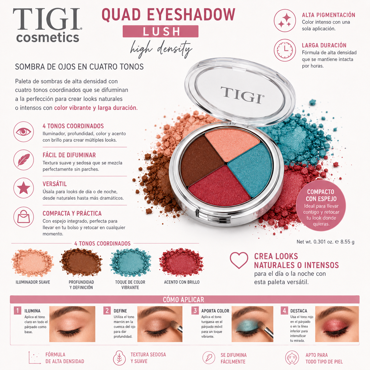 TIGI Cosmetics Quad Eyeshadow – Lush