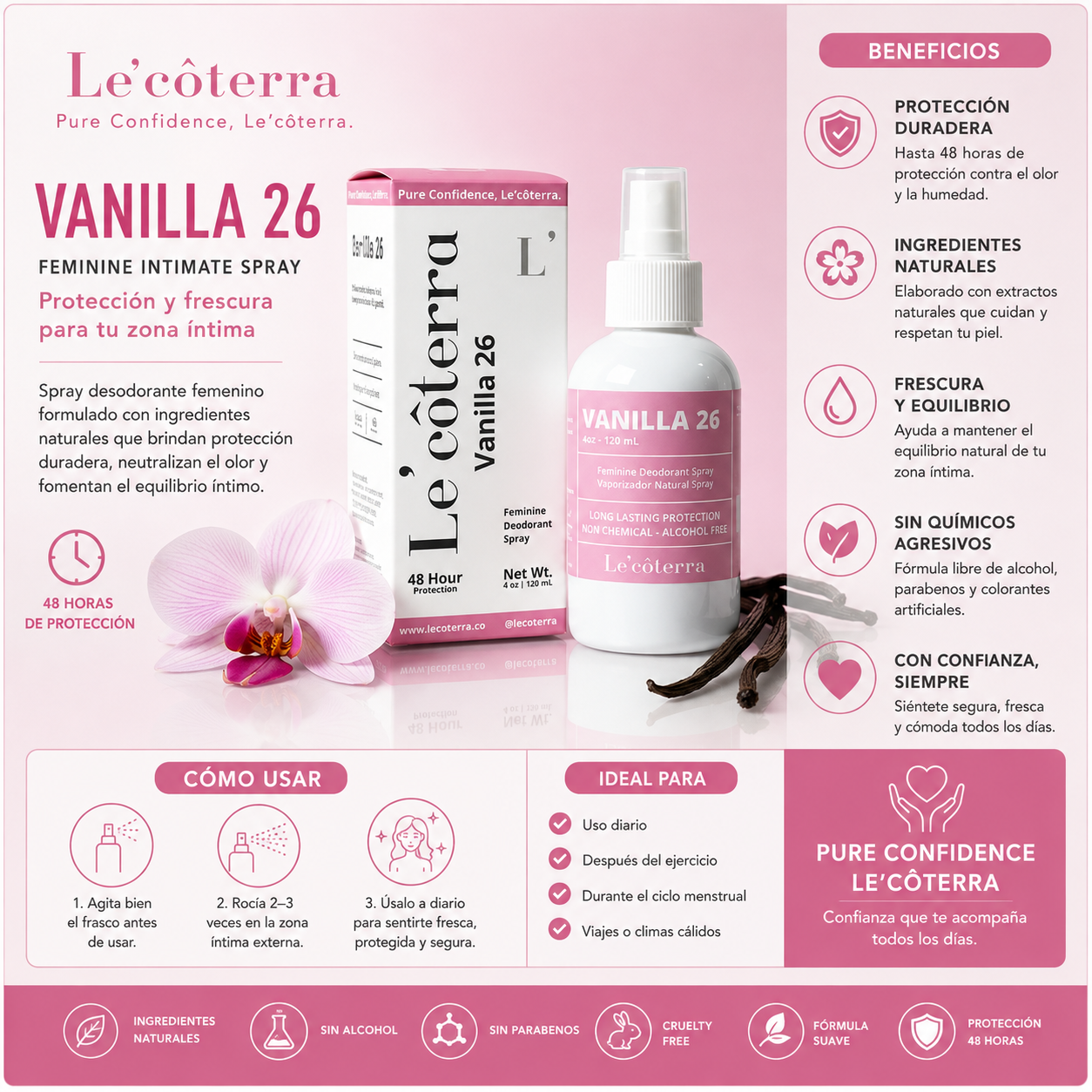 1 Pack / Le'côterra Vanilla 26 | Dulce y Envolvente