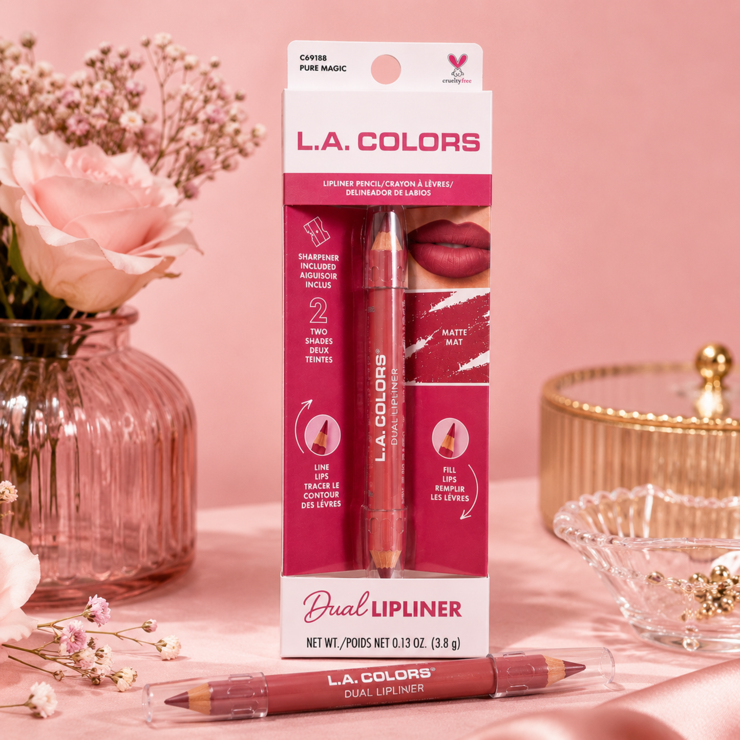 L.A. COLORS Dual Lipliner – Tono Pure Magic