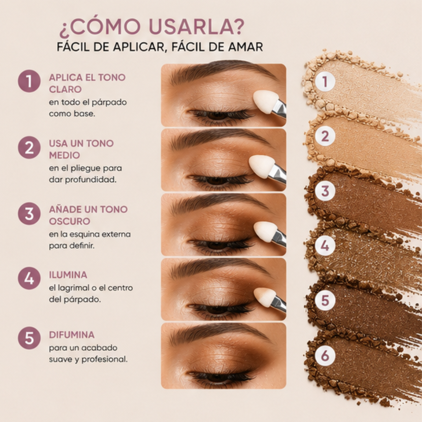L.A. COLORS 6 Color Eyeshadow – Tono Haute