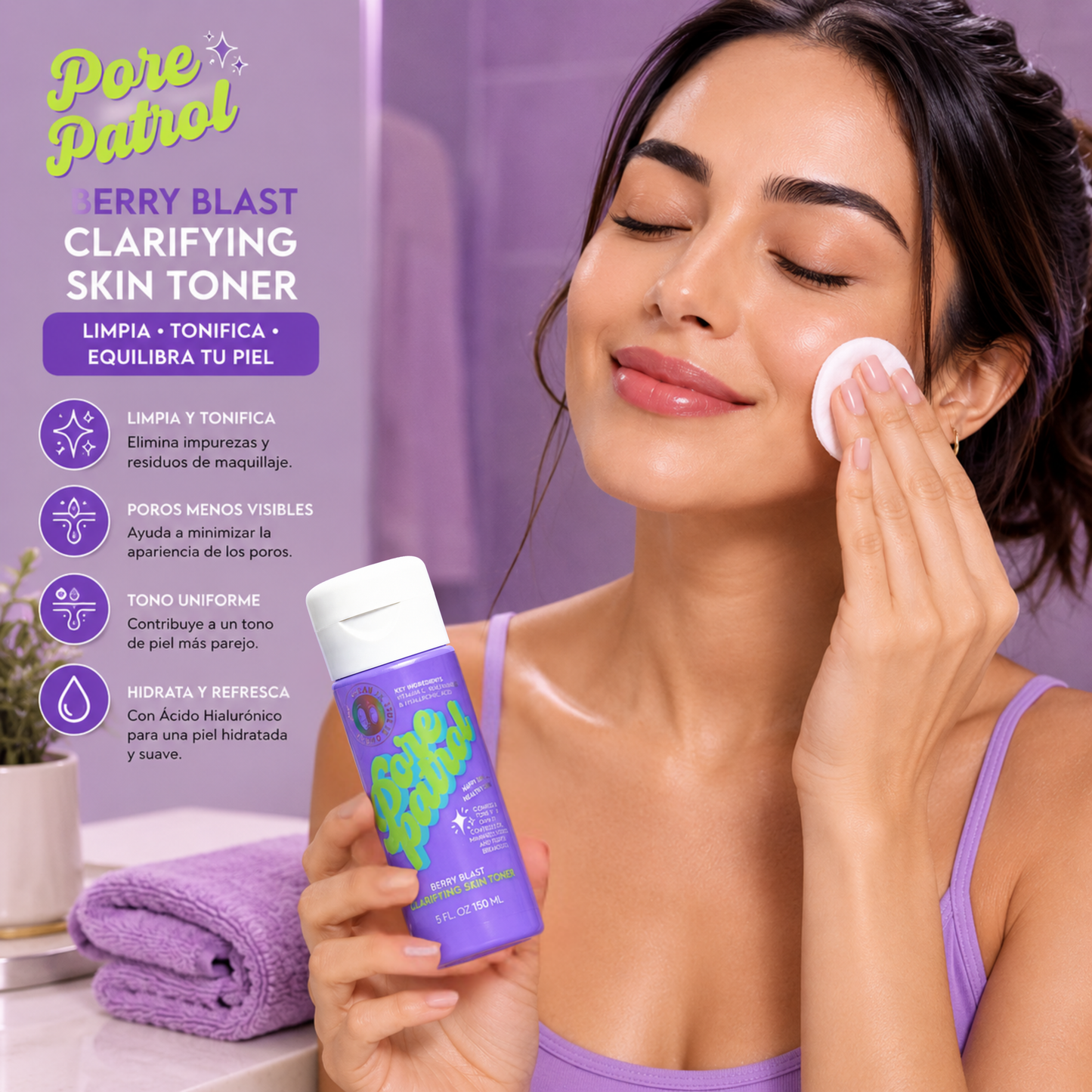 HAPPY SKIN Pore Patrol – Berry Blast Clarifying Skin Toner