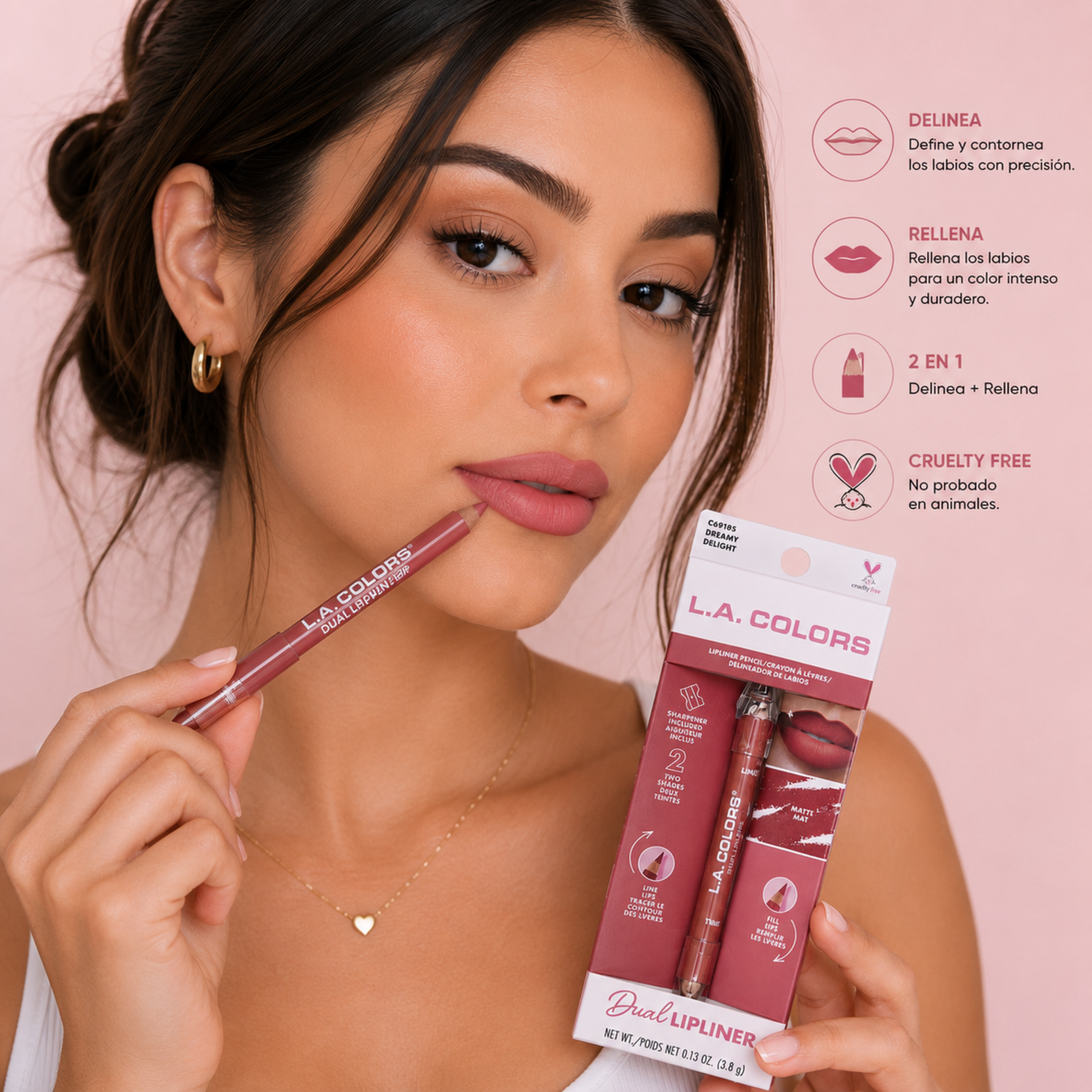 L.A. COLORS Dual Lipliner – Tono Dreamy Delight