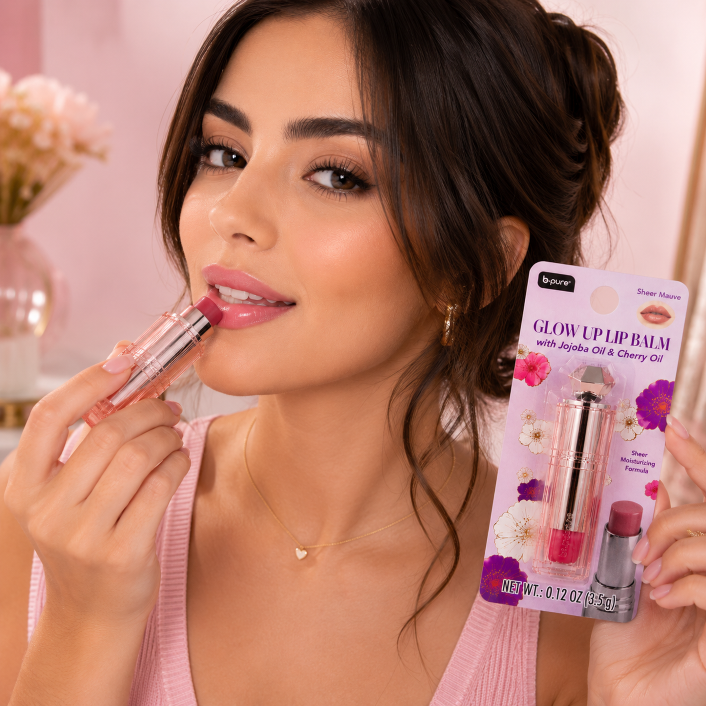 Glow Up Lip Balm con Aceite de Jojoba y Aceite de Cereza