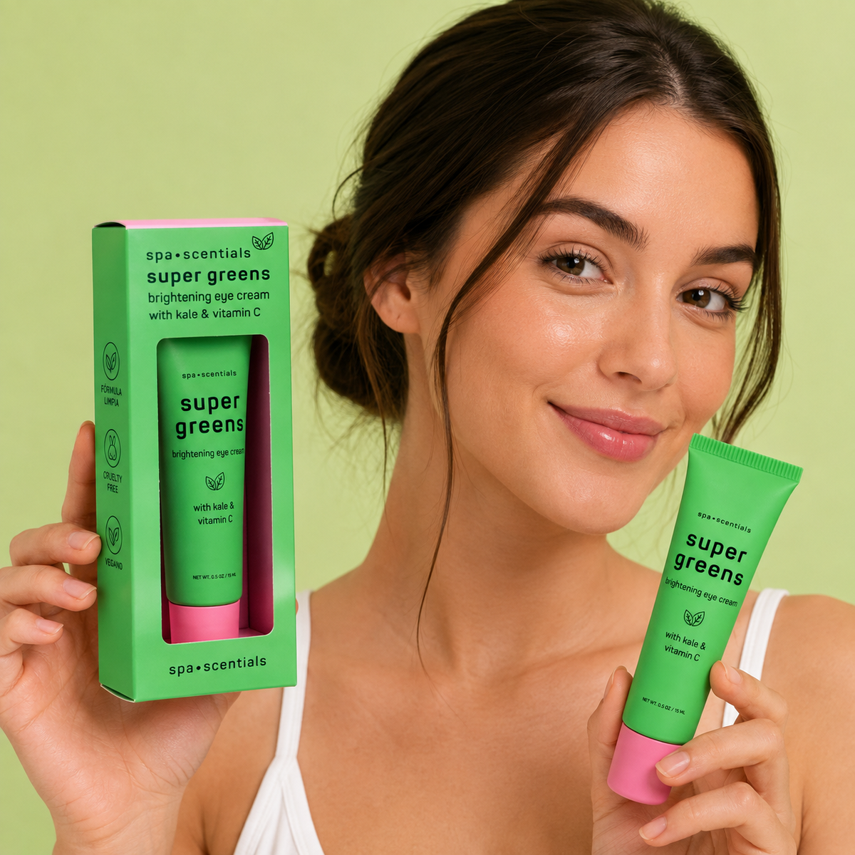 SPA ESSENTIALS, Crema de Ojos, Super Green